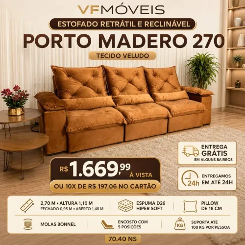 Sofá Retrátil