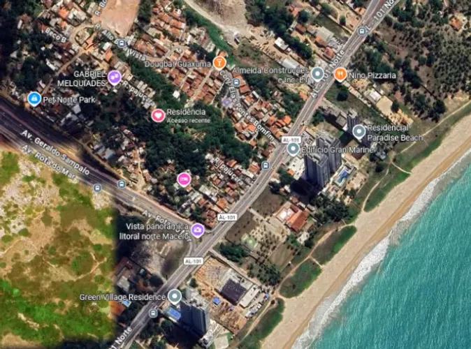 Vista para o Mar - Casa com terreno na guaxuma 5x40m