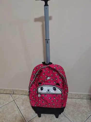 Mochila Infantil Tween Panda Exclusive com Carrinho