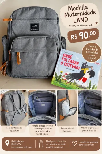 Bolsa Mochila Maternity Land Glow Gray