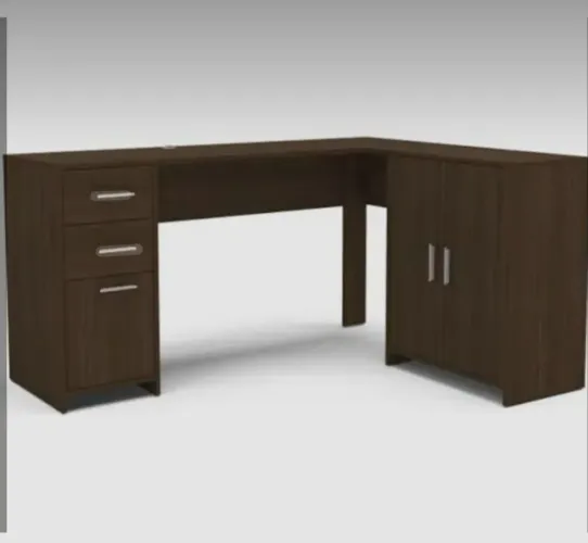 Mesa em L Madri com 2 Gavetas e 3 Portas da Politorno