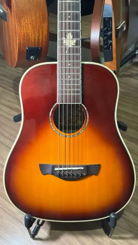 Violão Baby Tagima Fernie Canadá Cherryburst Eletroacústico Aço Fishman