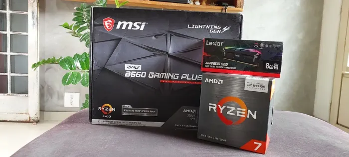 Kit Upgrade NOVO: Ryzen 7 5700X3D + MSI B550 Gaming + 16GB RAM (Na Caixa)
