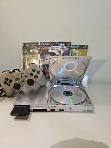 Ps2 prata funcionando tudo