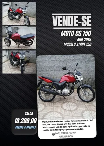 Vendo cg start 150 ,único doido 