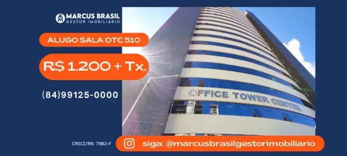 Sala comercial para alugar no OTC - Office Tower Center  Candelária  Natal/RN R$1.000