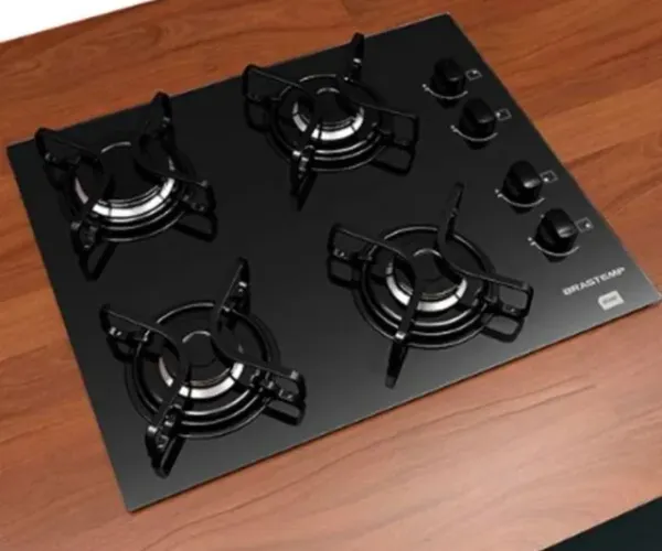 Cooktop Brastemp 4 Bocas Acendimento Automático E Discos Esmaltados