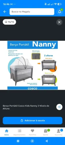 Berço cercado Cosco nanny