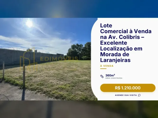 Lote Comercial em Morada de Laranjeiras Potencial de Valorização!