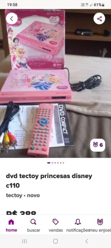 Dvd Tectoy, Princesas da Disney. C110. Completo na cx original. o