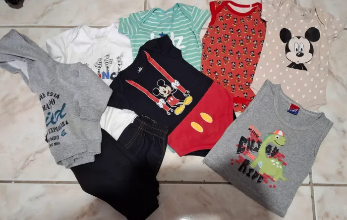 Lote infantil bebê 9 peças
