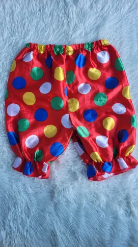 short fantasia de palhaço tamanho P/M
