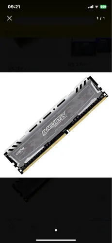 Memória Ddr4 Crucial Ballistix de4GB e 3000 mhz BLS8G4D30AESBK /v