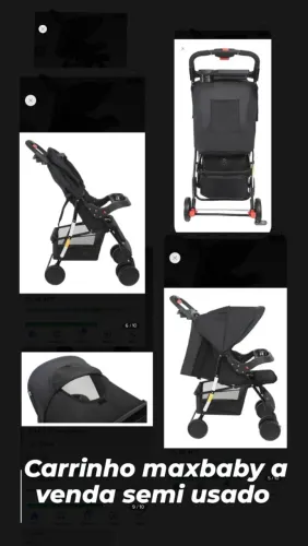 Carrinho Max baby seminovo