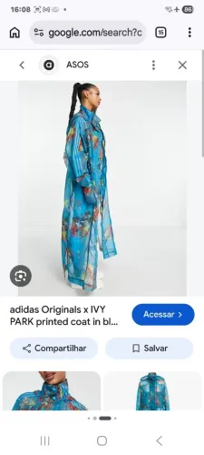 Jaqueta feminina Adidas x Ivy Park em organza estampada (azul / ciano choque), pp, nova