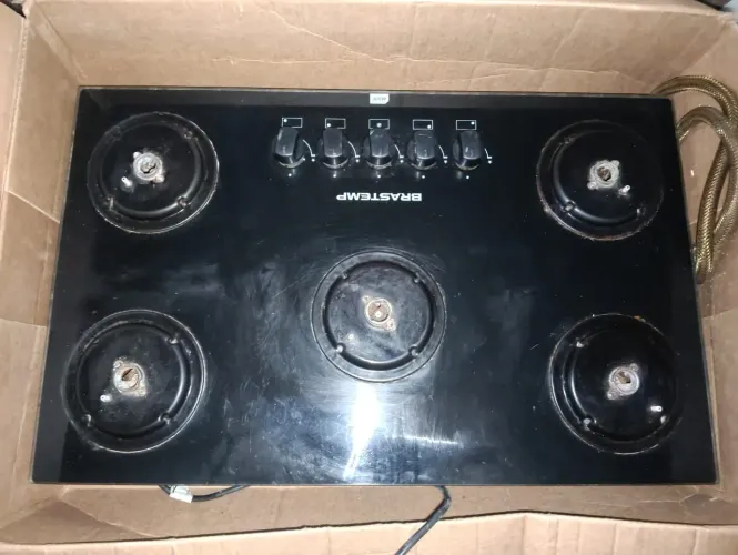 Fogão 5 bocas Cooktop Brastemp completo