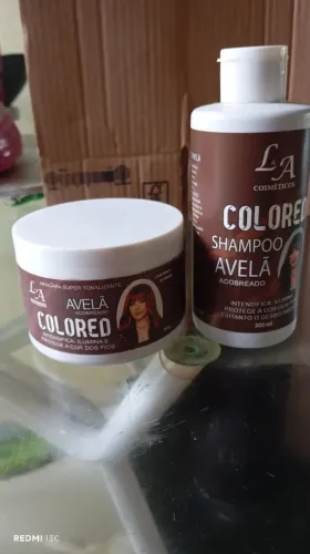 KIT SHAMPOO E MÁSCARA TONALIZANTE, AVELÃ ACOBREADO CHOCOLATE