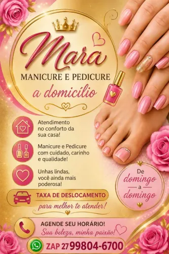 Manicure e pedicure a domicílio