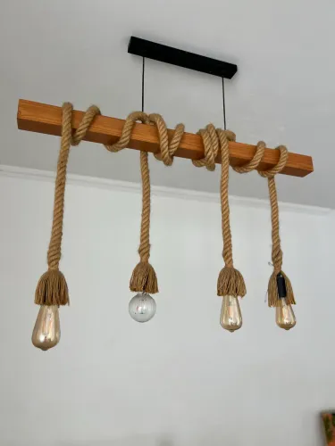 Pendente Luminária  Rústico Madeira