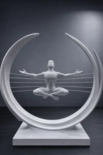 Escultura Meditação Lunar - Decoração, Escultura, Enfeite