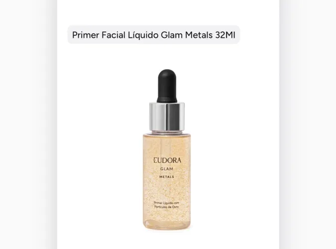 Primer Facial Líquido Glam Metals 32Ml