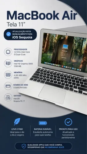 MacBook Air tela 11? Sequoia