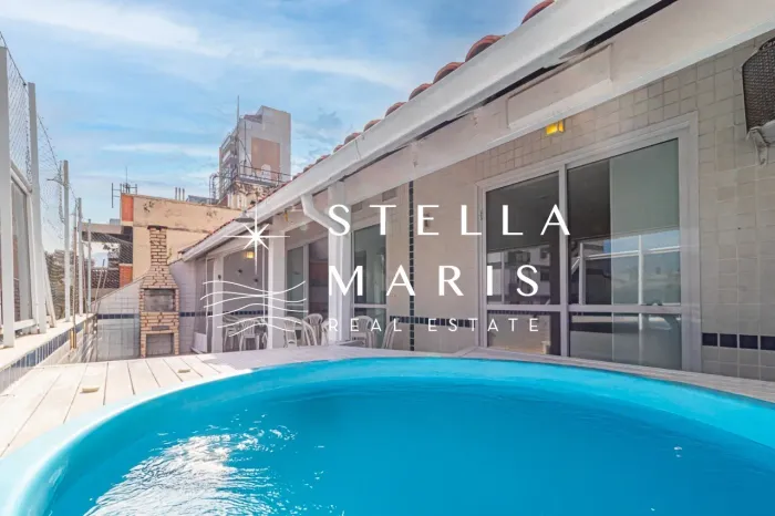 Cobertura linear em Ipanema com 178 m2, piscina, 3 quartos, 1 vaga à venda em ótima locali