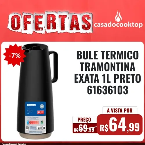 BULE TERMICO TRAMONTINA EXATA 1L PRETO 61636103