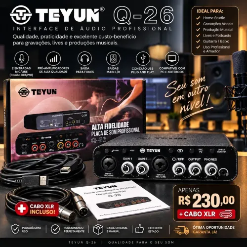 ? TEYUN Q-26 + CABO XLR | POUQUÍSSIMO USO