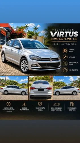 Volkswagen Virtus Comfort. 200 TSI 1.0 Flex 12V AUT 2020