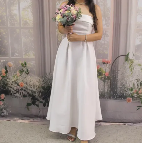 Vestido Branco - Tamanho Único (Vestido Noiva Cartório)