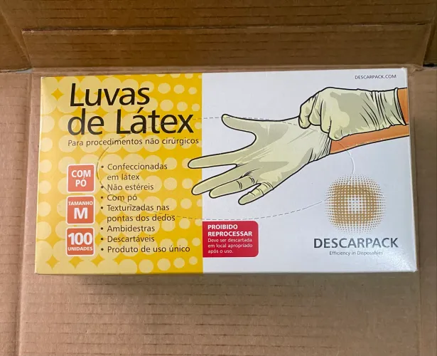 Luva Látex M c/ pó