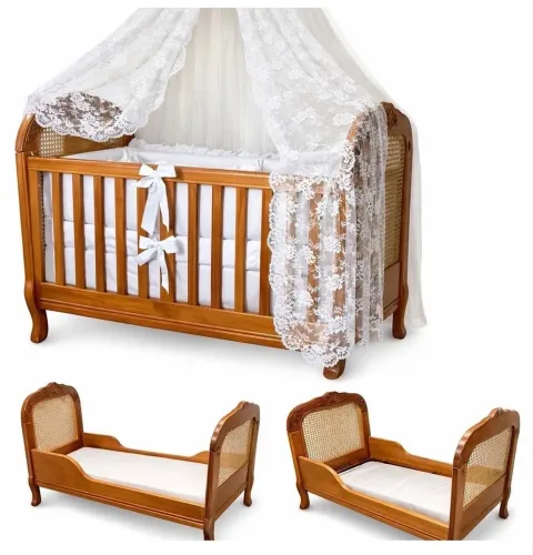 Berço-cama provençal Tulipa Baby- colchão de brinde