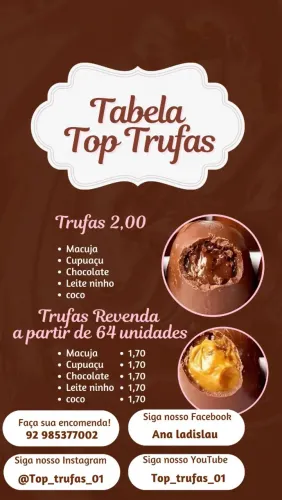 Trufas bem recheados