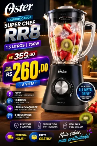 Liquidificador Super Chef Rr8 1,5 Litros 750w Oster
