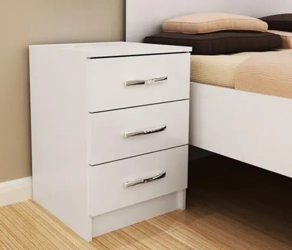 Mesa de Cabeceira Quissama 3G Branco AS Moveis - Entrega Rápida!