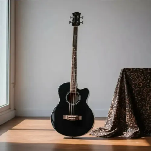 Contrabaixo Acústico Hofma Hbs Brilhante Preto 100cm