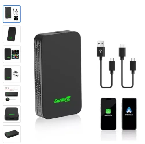 Adaptador Carlinkit 5.0 CarPlay Sem Fio Para Apple Android Auto USB