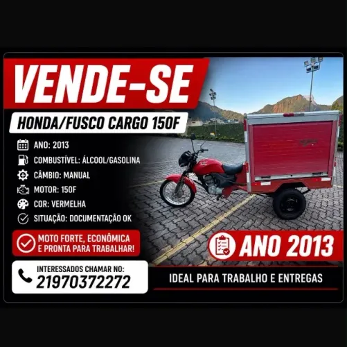 Moto para trabalho com baú