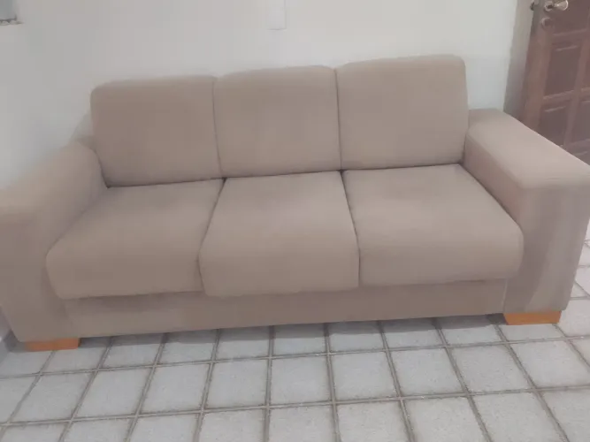 Sofá Poltrona da ArtFlex DECORART Tecido Suedy 03 lugares
