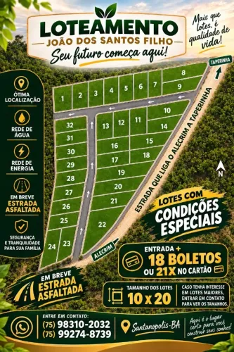 ?lotes na melhor localização de Santanopolis ?