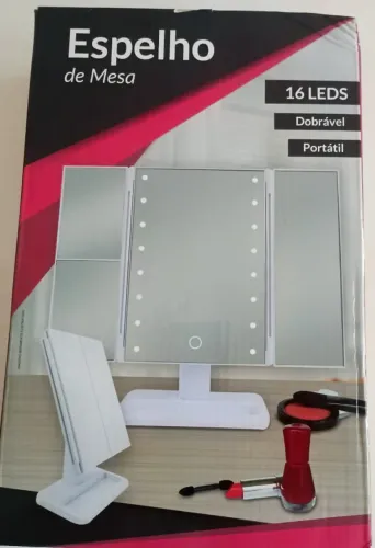 ? Espelho de Mesa com LED - Novo, nunca usado!
