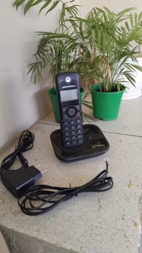Telefone sem fio Motorola preto