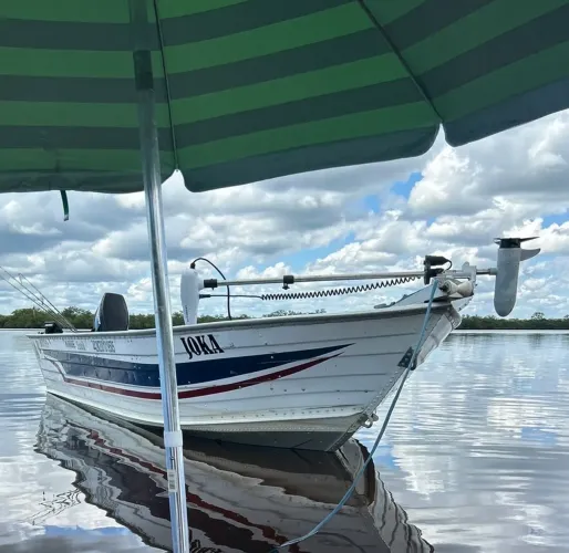 Barco alumínio 5m, motor Mercury Seapro 25/30 c/ carreta rodoviária