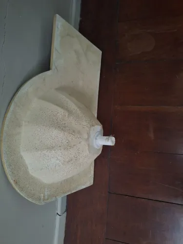 Cuba para Banheiro de Canto 63x45 cm em Mármore Sintético