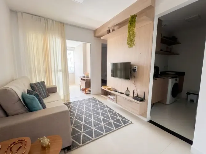 Apartamento Mobiliado Com 1 Quarto Em 41M² E 1 Vaga De Garagem Na Santa Teresa. 9NSOCJ