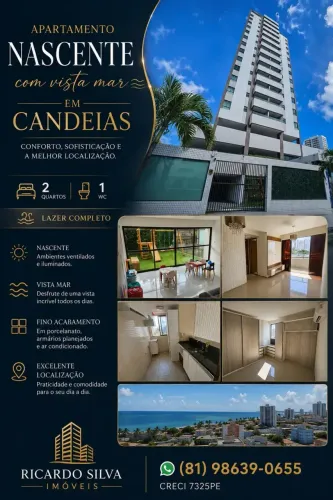 Vendo apt° 2 quartos com armários nascente com vista mar e lazer