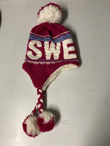 Touca de Frio Rosa Estampada (Nova)
