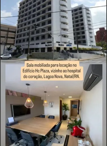 Ótima Sala Toda Mobiliada no Edifício HC Plaza, 25m², 01 Vaga Rotativa
