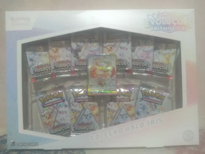Box lacrada evoluções prismaticas pokemon tcg